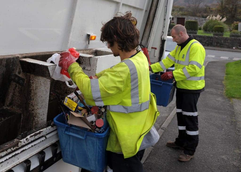 Weekly blue box recycling collections will remain unchanged under the Gwynedd council proposals